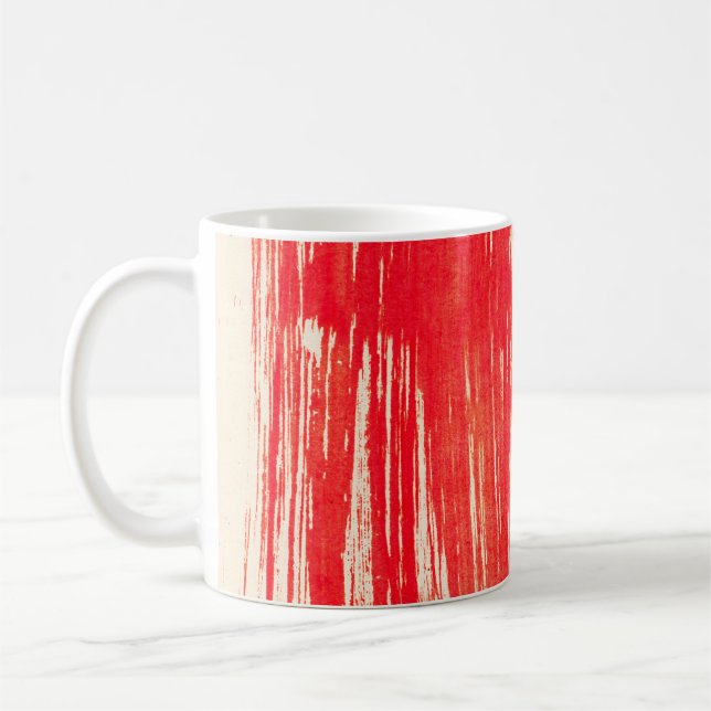 Taza De Café Resumen del fondo rojo de la acuarela (Izquierda)