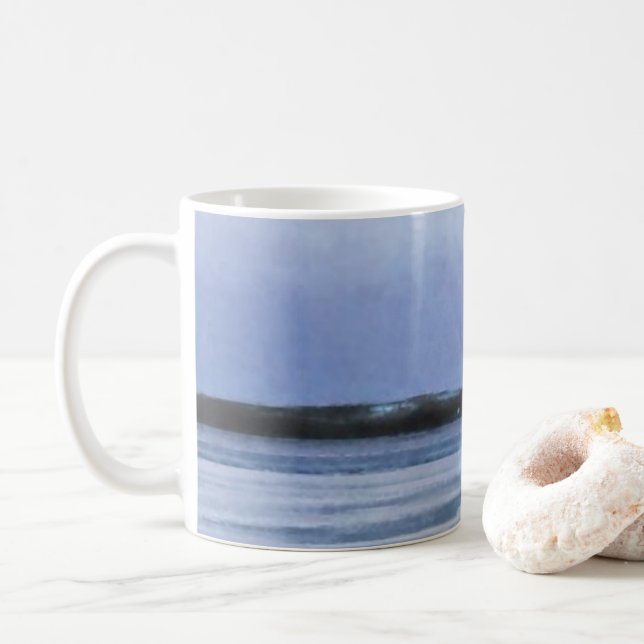 Taza De Café Resumen del lago congelado (Con donut)