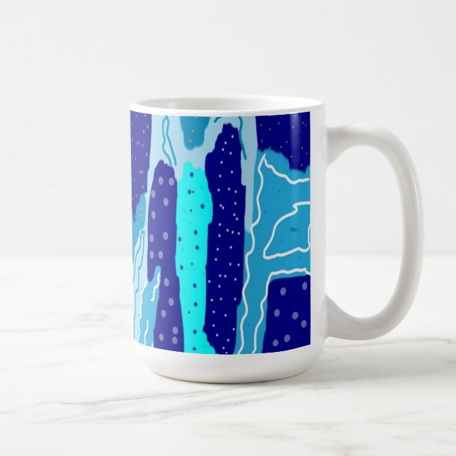Taza De Café Resumen del Océano Azul Icy (Derecha)