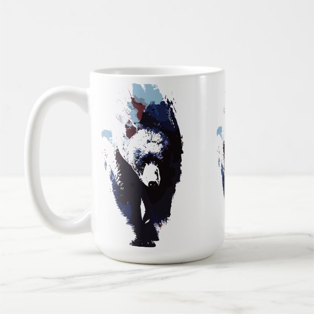 Taza De Café Resumen del oso pardo en negrita (Izquierda)