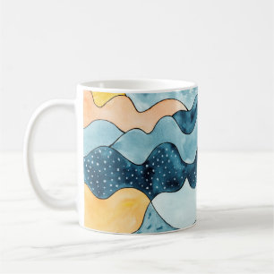 Taza De Café Resumen del paisaje minimalista moderno con S dora