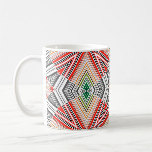 Taza De Café Resumen del patrón de aplanamiento de rayas orname
