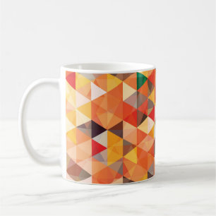 Taza De Café Resumen del patrón de triángulo geométrico sin sol