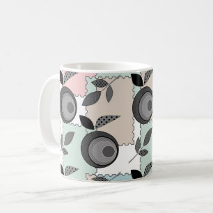 Taza De Café Resumen del retoño de manzana moderno geométrico