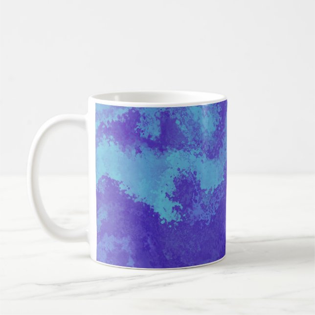 Taza De Café Resumen Difusión Azul Púrpura (Izquierda)