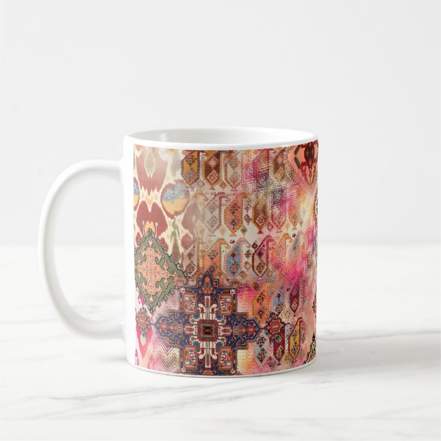 Taza De Café Resumen digital étnico Patrón sin problemas (Izquierda)