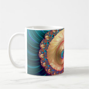 Taza De Café Resumen Diseño fractal generado por el equipo. A f