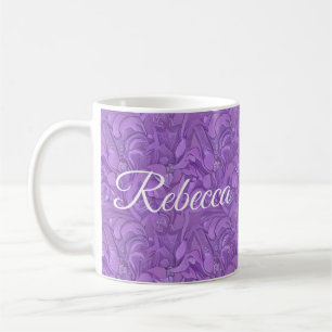 Taza De Café Resumen Diseño púrpura Pastel