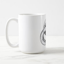 Taza De Café Resumen en blanco y negro de tres c interconectada