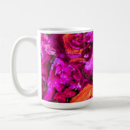 Taza De Café Resumen en púrpura, Naranja y verde