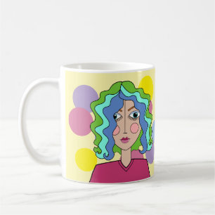 Taza De Café Resumen Estilizado Mug facial