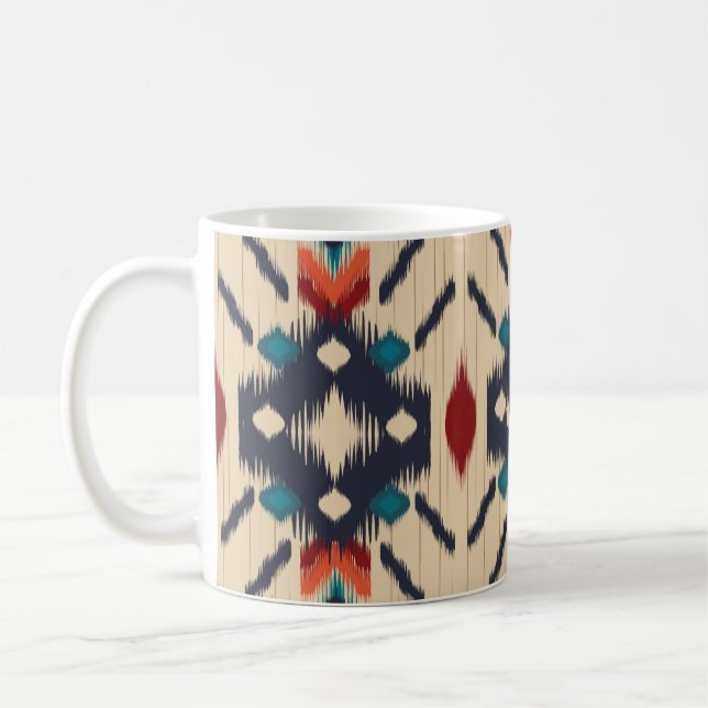 Taza De Café Resumen étnico: Impresión geométrica tribal. (Izquierda)