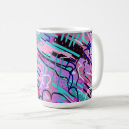Taza De Café Resumen expresivo del sueño púrpura