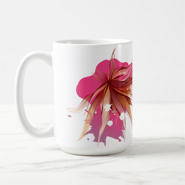 Taza De Café Resumen Flor de Hibiscus (Izquierda)