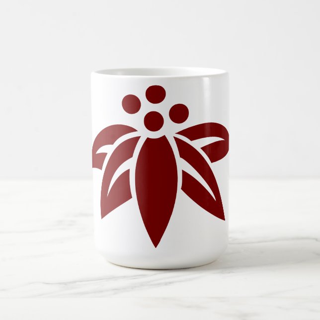 Taza De Café Resumen Flor Silhouette Coffee Mug (Centro)