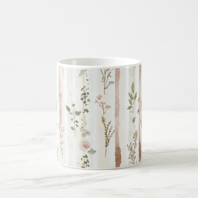 Taza De Café Resumen floral de rosa (Centro)
