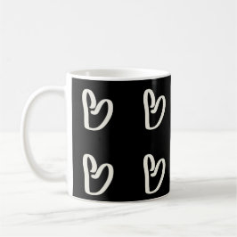 Taza De Café Resumen, funky, corazón blanco