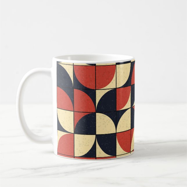 Taza De Café Resumen geométrico: arte computacional. (Izquierda)