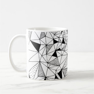 Taza De Café Resumen geométrico: Arte de fondo poligonal.