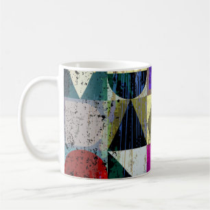 Taza De Café Resumen geométrico: trazos y salpicaduras