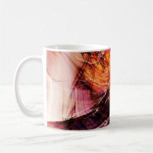Taza De Café Resumen hermoso púrpura, rojo y amarillo brillante
