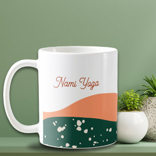 Taza De Café Resumen moderno Terra Verde Yoga Cotta