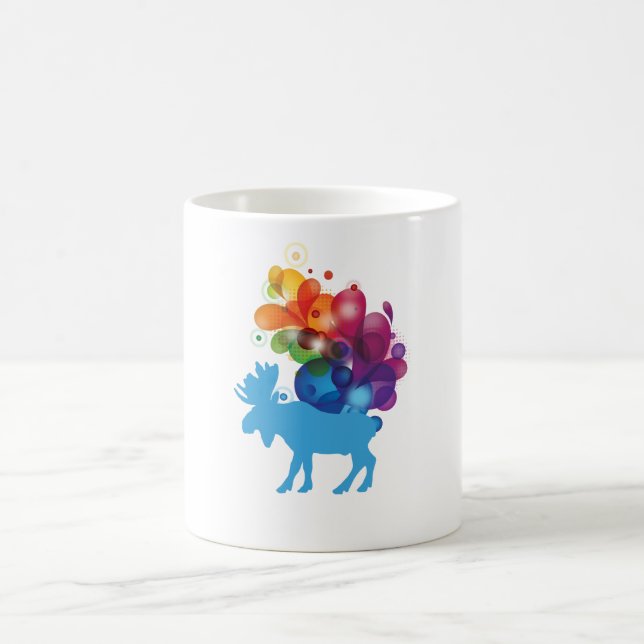 Taza De Café Resumen Moose Mug (Centro)