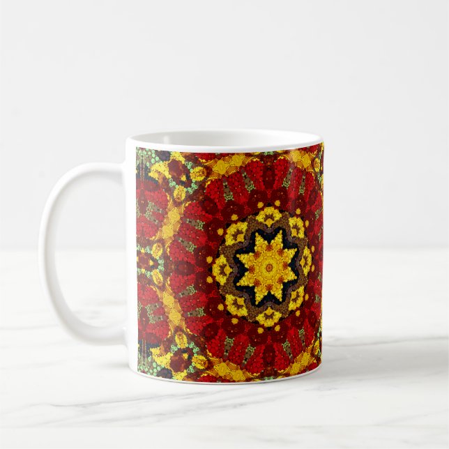 Taza De Café Resumen mosaico moderno patrón de mosaico caleidos (Izquierda)