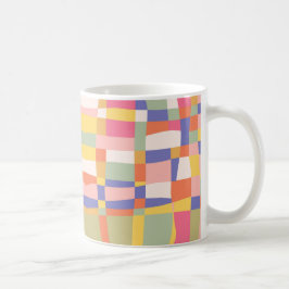 Taza De Café Resumen Mug Mosaico - Diseño Multicolor vibrante
