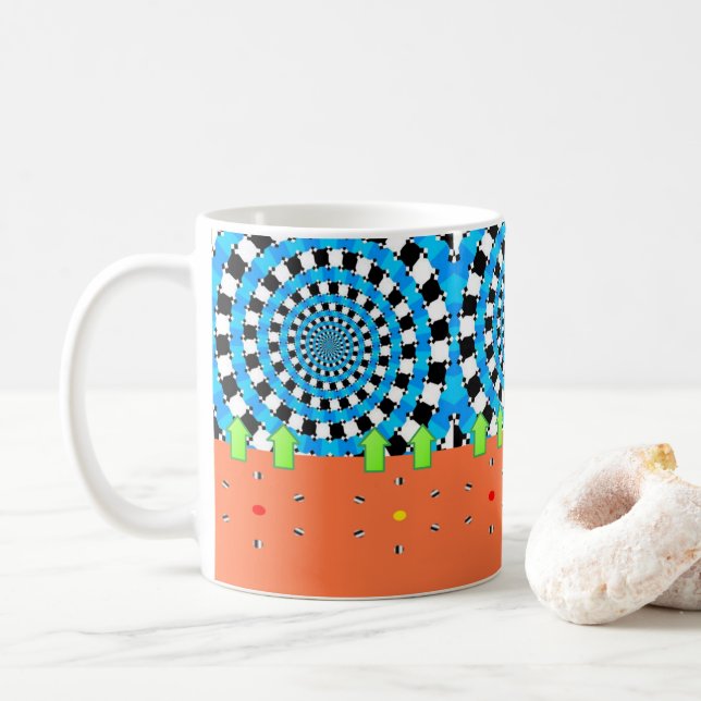 Taza De Café Resumen Naranja Blue Mug (Con donut)