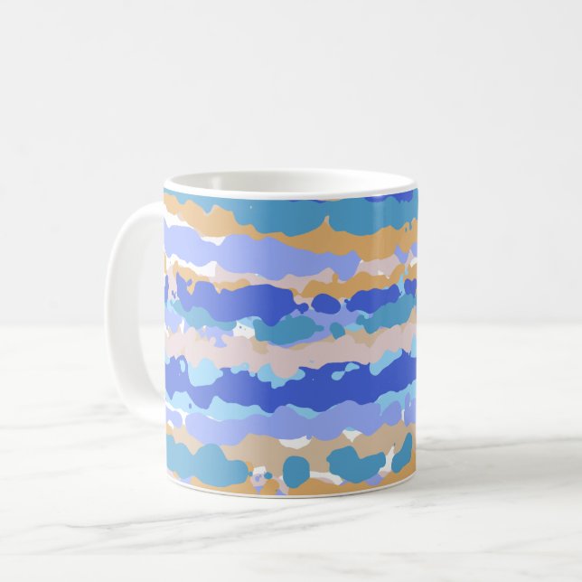 Taza De Café Resumen negrita Naranja gráfico azul Verde azulado (Anverso izquierdo)