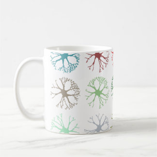 Taza De Café Resumen neuronal Cojín decorativo de arte multicol