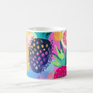 Taza De Café Resumen Paraíso Fiesta de Fruta Tropical