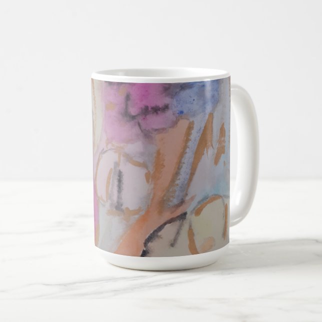 Taza De Café Resumen Pastel Floral (Anverso derecho)