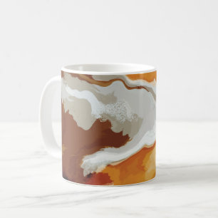 Taza De Café Resumen Pastel Paint Fox Tail Edition