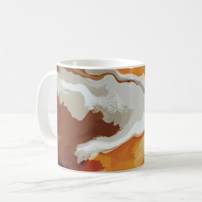 Taza De Café Resumen Pastel Paint Fox Tail Edition (Anverso izquierdo)