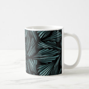 Taza De Café Resumen Patrón azul de vidrio destrozado