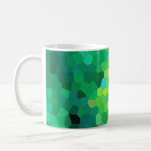 Taza De Café Resumen Patrón de piel de reptil verde