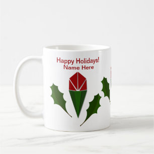 Taza De Café Resumen personalizado de rosas rojas y festividade