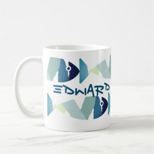 Taza De Café Resumen Pescado Azul Natación