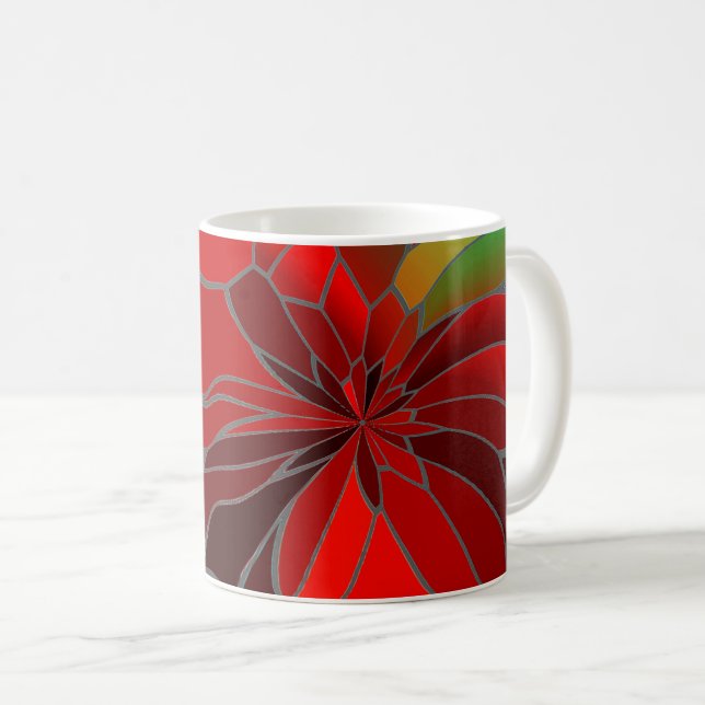 Taza De Café Resumen Poinsettia (Anverso derecho)