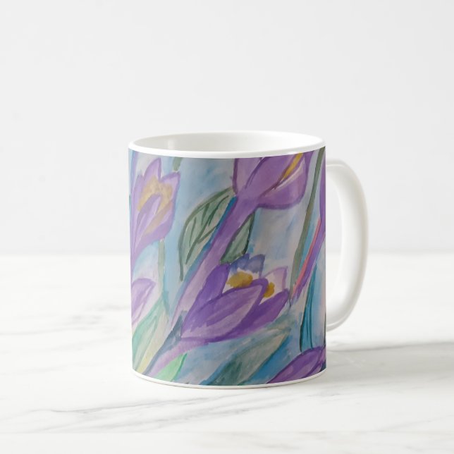 Taza De Café Resumen Primavera Crocus Mug (Anverso derecho)