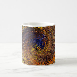 Taza De Café Resumen Psicodelic Swirl Pattern Arte colorido