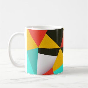 Taza De Café Resumen retro: mezcla colorida.