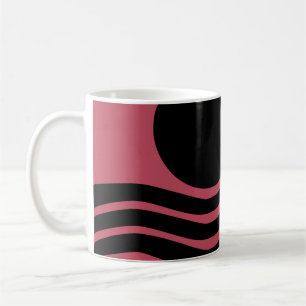 Taza De Café Resumen rosa profundo de Bauhaus
