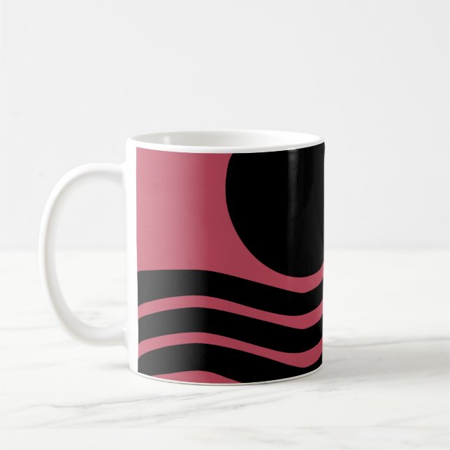 Taza De Café Resumen rosa profundo de Bauhaus (Izquierda)