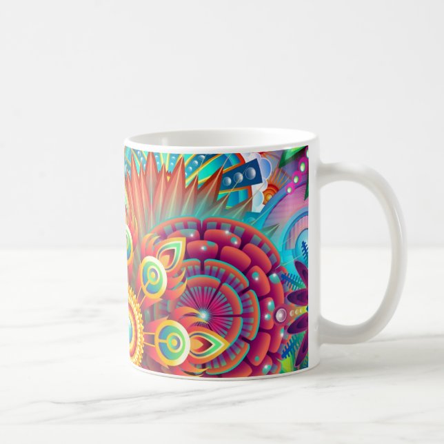 Taza De Café Resumen vibrante (Derecha)