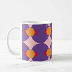 Taza De Café Resumen vintage de diseño de patrón retro de forma