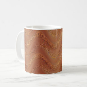 Taza De Café Resumen Wavy Golden Art Coffee Mug