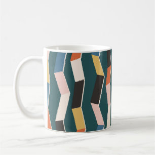 Taza De Café Resumen zig zag sin inconvenientes, hierro pintado